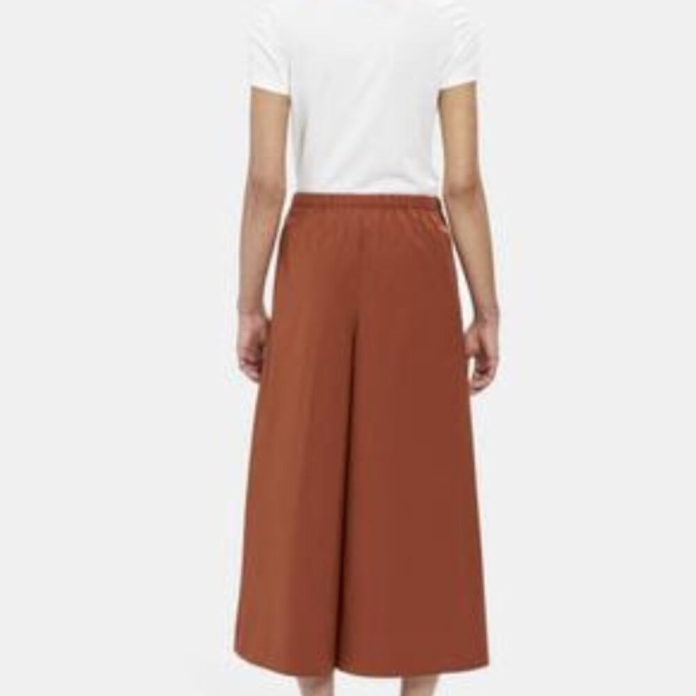 Theory Fluid Pull-On Pant In Stretch Cotton in COGNAC